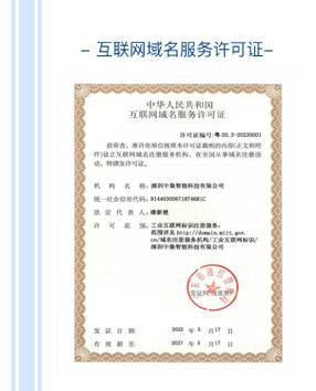 互联网域名服务许可证
